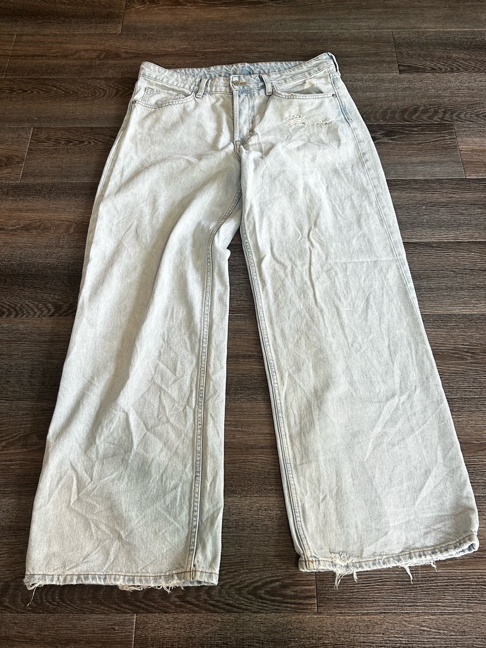 H&M Light Wash Wide Leg Jeans